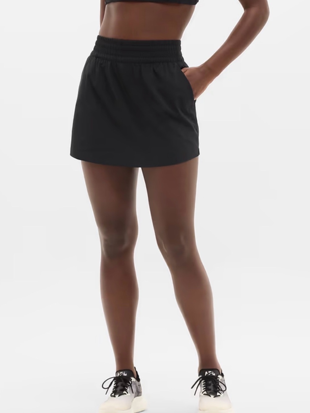 NWT Athleta Women's Black Active Weekender Run Skort 14” Size Medium